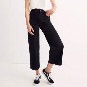 Madewell Slim Wide Leg Crop Jean - Black